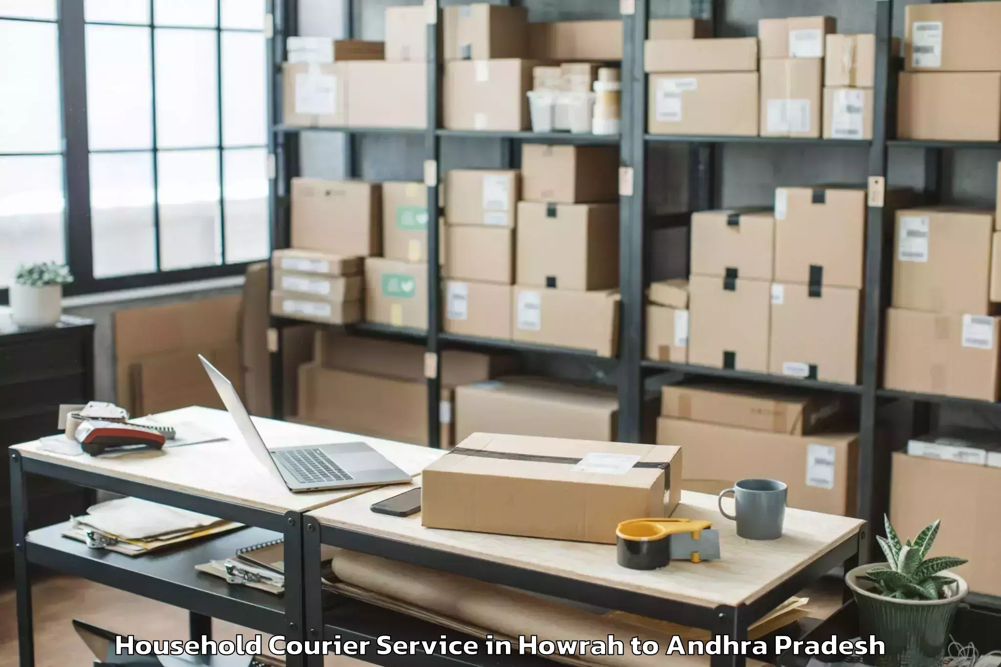 Reliable Howrah to Pagidyala Household Courier